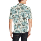 Dragonfly Butterfly Plants insect flower vintage s Men's All Over Print Polo Shirt