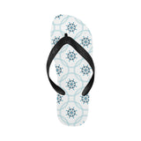 nautical steering wheel chain Unisex Flip Flops
