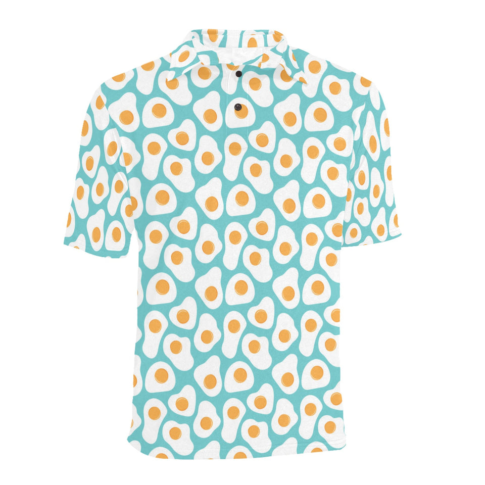 Fried Eggs Pattern Print Design 04 Men's All Over Print Polo Shirt