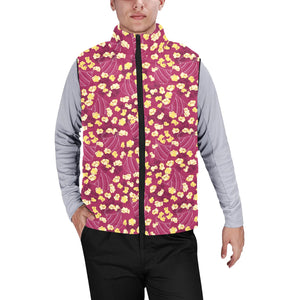 Popcorn Pattern Print Design 02 Men's Padded Vest