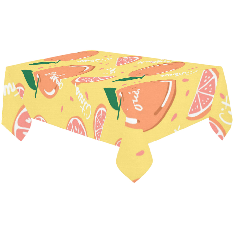 Grapefruit yellow background Tablecloth