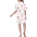 Garlic pattern Kids' Boys' Girls' V-Neck Short Pajama Set