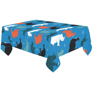 Colorful rhino pattern Tablecloth