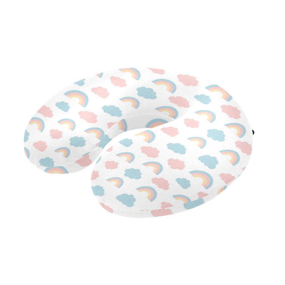 Cute rainbow clound pattern U-Shaped Travel Neck Pillow