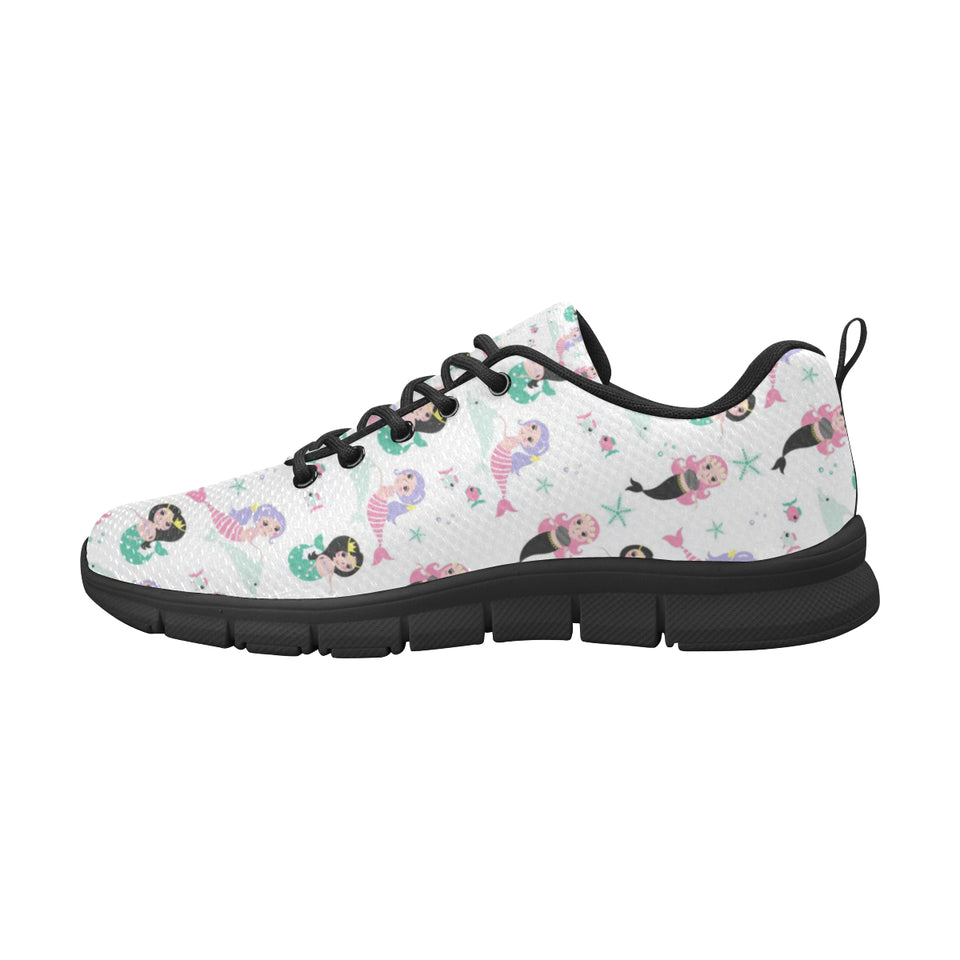 cute mermaid dolphin fish starfish pattern Women's Sneaker Shoes