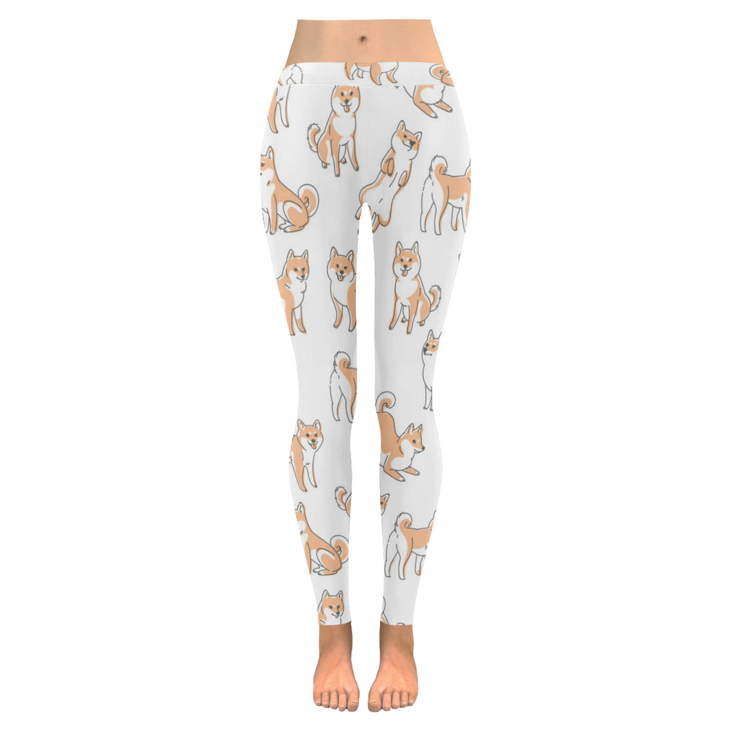 shiba inu dog pattern Women's Legging Fulfilled In US