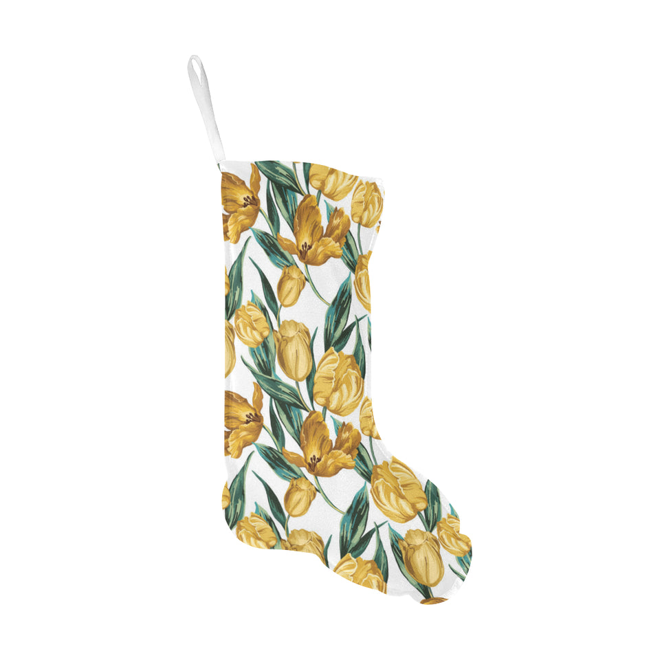yellow tulips pattern Christmas Stocking
