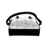 Spider web cobweb pattern white background Shoulder Handbag
