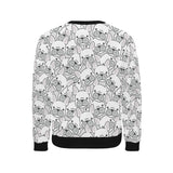 Cute french bulldog head pattern Men's Crew Neck Sweatshirt