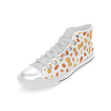 peanuts pattern Men's High Top Canvas Shoes White