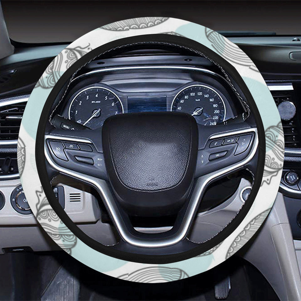 Shell polynesian tribal Car Steering Wheel Cover