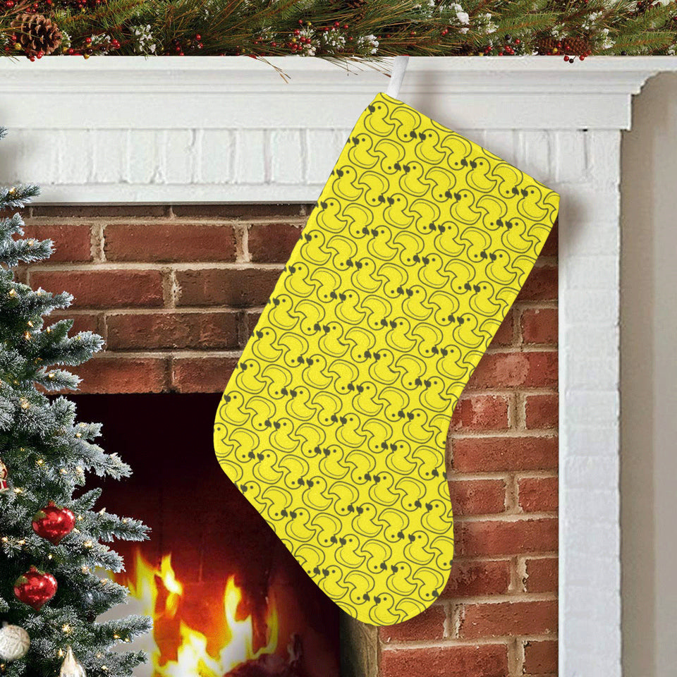 Duck Toy Pattern Print Design 02 Christmas Stocking