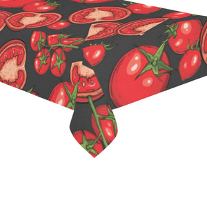 Tomato black background Tablecloth