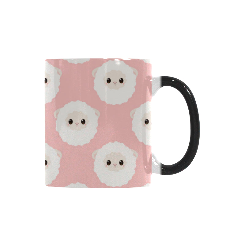Cute sheep pattern Morphing Mug Heat Changing Mug