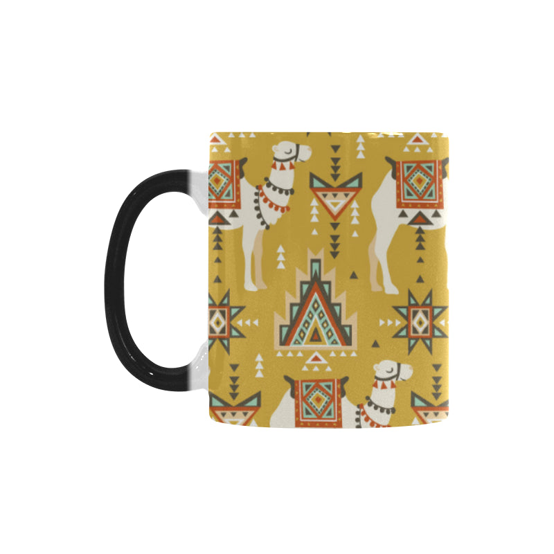 Camels ethnic motif pattern Morphing Mug Heat Changing Mug