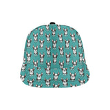 Hand drawn boston terrier dog pattern All Over Print Snapback Cap