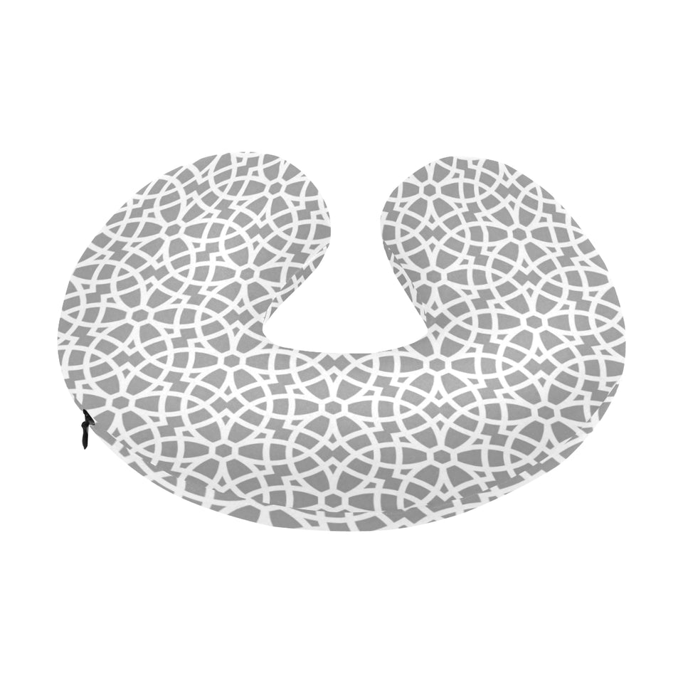 arabic gray pattern U-Shaped Travel Neck Pillow