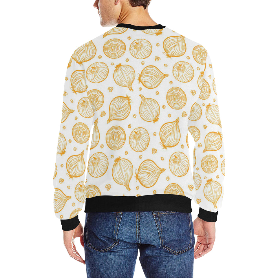 hand drawn onion pattern Men's Crew Neck Sweatshirt