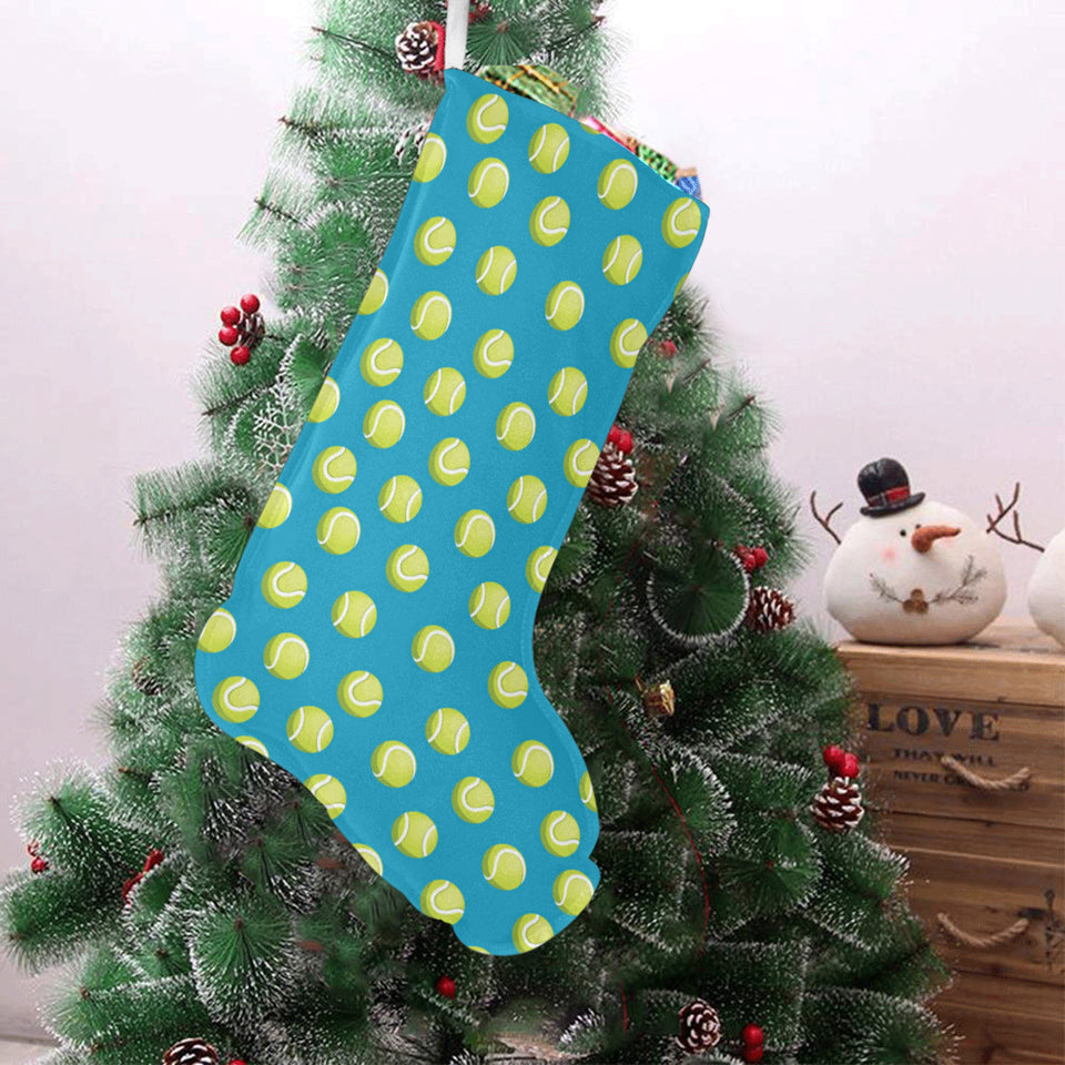 Tennis Pattern Print Design 05 Christmas Stocking