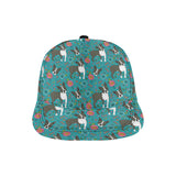 Boston terrier beautiful flower pattern All Over Print Snapback Cap