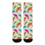 Colorful Chameleon lizard pattern Crew Socks