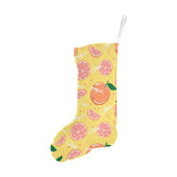Grapefruit yellow background Christmas Stocking