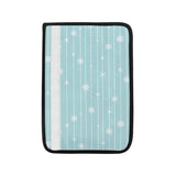 Snowflake pattern blue stripe background Car Seat Belt Cover