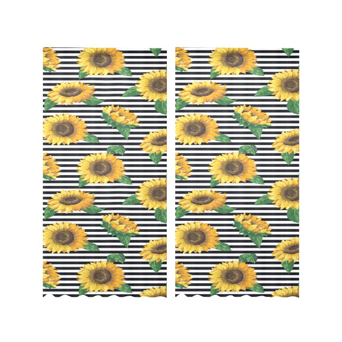 sunflowers ribbon background Gauze Curtain
