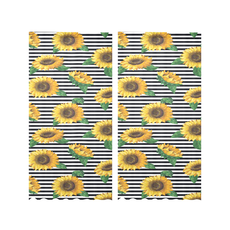 sunflowers ribbon background Gauze Curtain