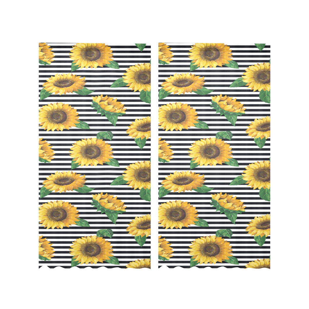 sunflowers ribbon background Gauze Curtain