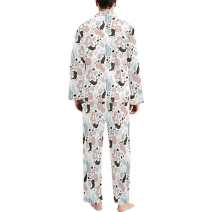 cute mermaid pattern Men's Long Pajama Set