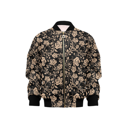 Rose Pattern Print Design 04 Kids' Boys' Girls' Bomber Jacket