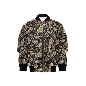 Rose Pattern Print Design 04 Kids' Boys' Girls' Bomber Jacket