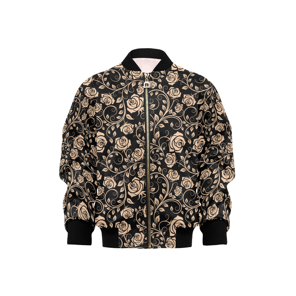 Rose Pattern Print Design 04 Kids' Boys' Girls' Bomber Jacket