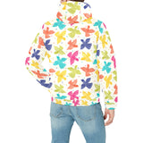 Pigeon Pattern Print Design 01 Men's Padded Hooded Jacket