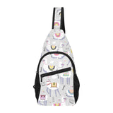 Cute Llama Alpaca pattern All Over Print Chest Bag