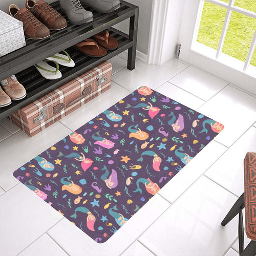 beautiful mermaid Fish jellyfish algae other marin Doormat