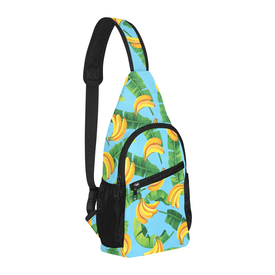 banana leaves banana design pattern All Over Print Chest Bag
