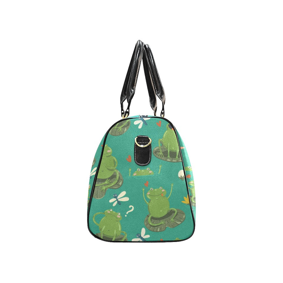 Cute frog dragonfly design pattern Travel Bag