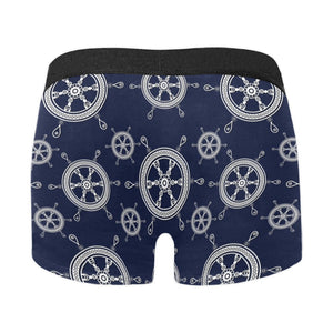 nautical steering wheel design pattern Men's All Over Print Boxer Briefs Men's Underwear