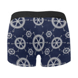 nautical steering wheel design pattern Men's All Over Print Boxer Briefs Men's Underwear