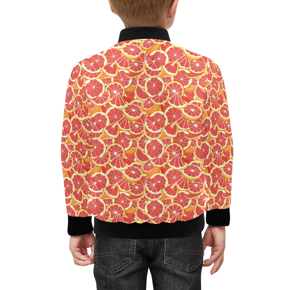 Tropical grapefruit pattern Kids' Boys' Girls' Bomber Jacket