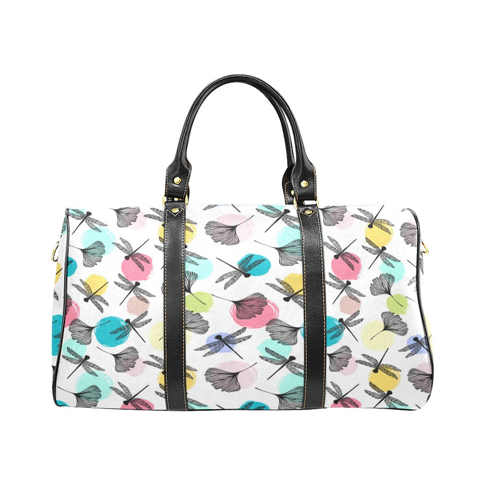 Dragonflies ginkgo leaves pattern Travel Bag