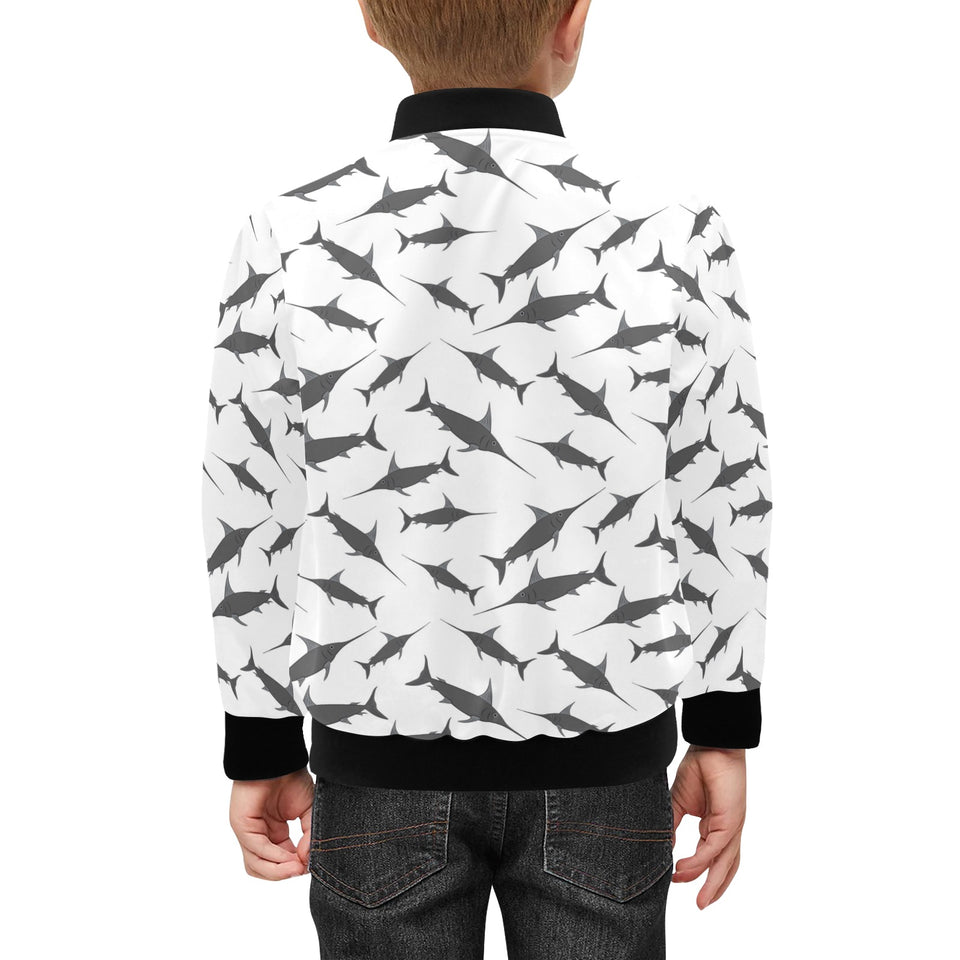 Swordfish Pattern Print Design 04 Kids' Boys' Girls' Bomber Jacket