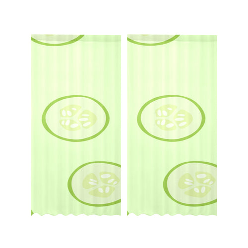 Cucumber pattern Gauze Curtain