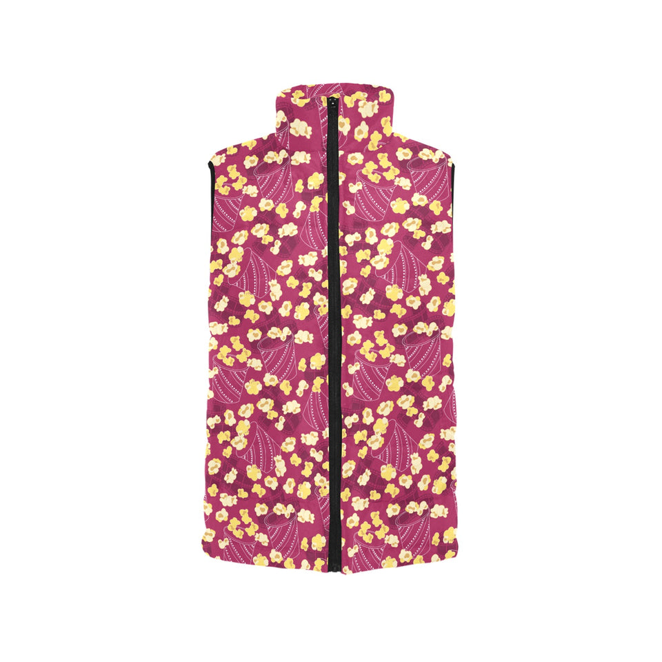 Popcorn Pattern Print Design 02 Men's Padded Vest