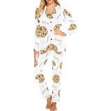 Sketch style cookie pattern Women's Long Pajama Set