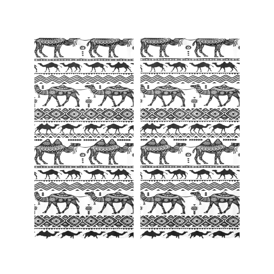 Camel polynesian tribal pattern Gauze Curtain