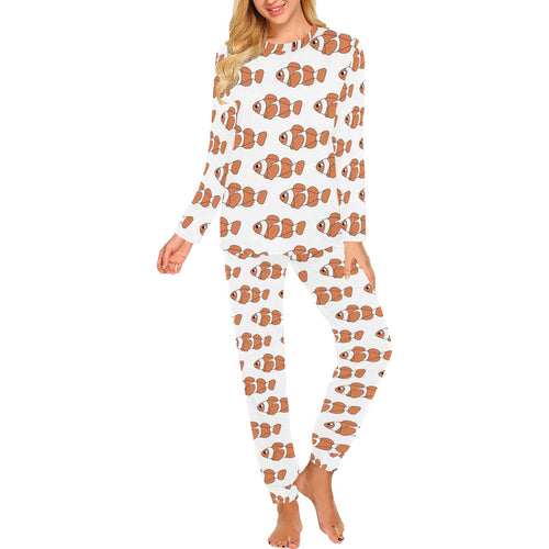 Clown Fish Pattern Print Design 05 Women's All Over Print Pajama Set