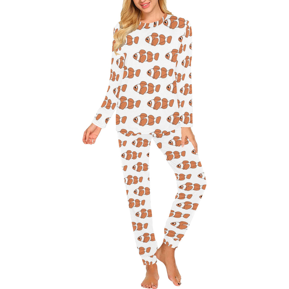 Clown Fish Pattern Print Design 05 Women's All Over Print Pajama Set